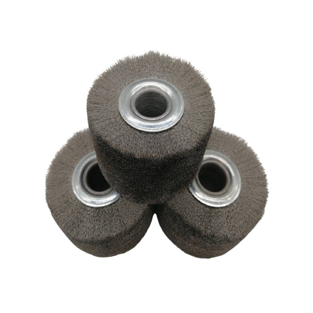 Crimped Brass Coated Wire Wheel Brush Price For Rust Removal Polishing Wheels